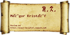 Mógor Kristóf névjegykártya